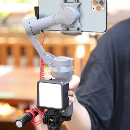 Miniatura 4 de ULANZI PT-3 Placas de montaje de zapata fría triple para micrófono de montaje de luz de video LED para trípode de micrófono Compatible con DJI OSMO