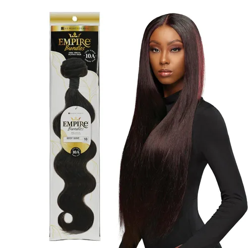 Sensationnel Paquetes Empire - Cabello humano ondulado 10A sin enredos para tejer y coser con estilos, 1 paquete (10 pulgadas, rubio 613)