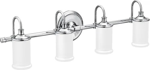 Miniatura 21 de Moen YB6461ORB Belfield - Accesorio de tocador de baño de doble montaje con 1 luz con vidrio esmerilado, bronce aceitado