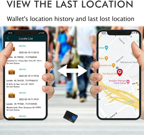 Miniatura 5 de 1 cartera inteligente para hombres, buscador de tarjetas de rastreador GPS, soporte delgado para tarjetas, hombres (203 negro 1)