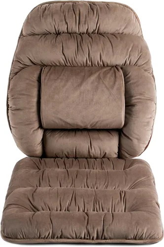 ALIBO Silla de escritorio de oficina de gran tamaño, reclinable, ortopédica, alivio del dolor de espalda, almohada lumbar antideslizante, silla de