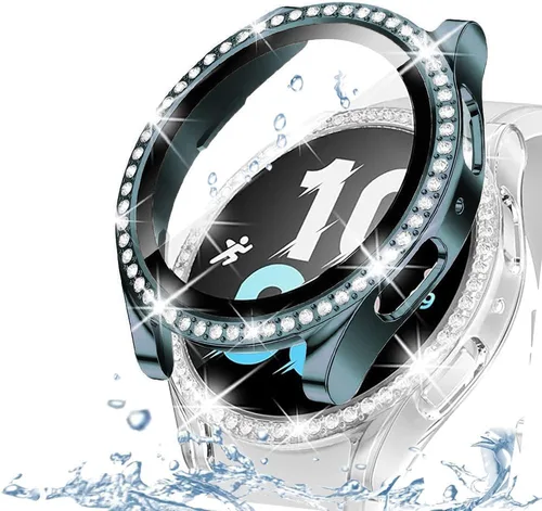 Miniatura 71 de DEALELE Paquete de 1 + 3 fundas y protector de pantalla compatible con Samsung Galaxy Watch FE / 5/4 de 1.575 pulgadas, funda protectora