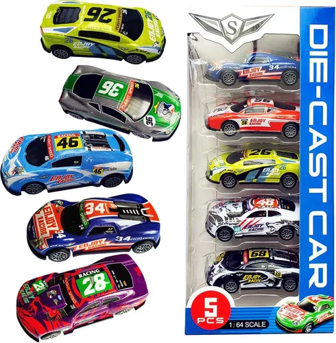 Coches de carreras de tracción hacia atrás, vehículos de carreras de metal de 3 pulgadas, juguetes de fricción de metal para niños pequeños, juego