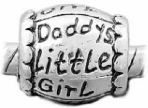Daddy's Little Girl Charms para cadena europea de serpiente estilo espaciador tapón de cuentas, Aleación de metal de zinc