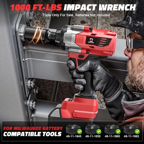 Miniatura 2 de Cerycose Llave de Impacto Inalámbrica de 1/2 Pulgada Compatible con Batería Milwaukee de 18V Sin Escobillas de Alto Torque Pistola de Impacto
