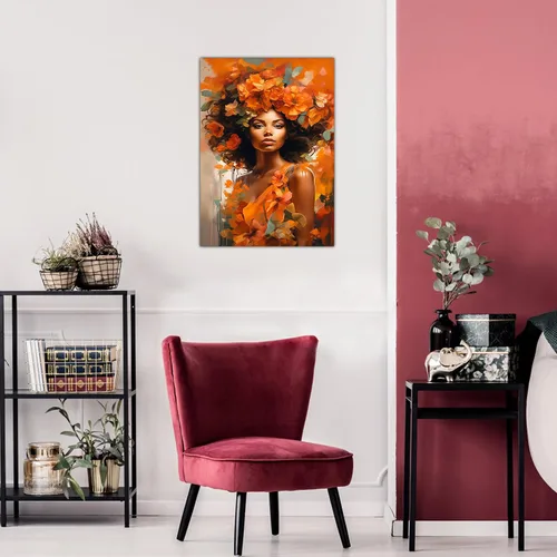 Miniatura 274 de Arte de pared afroamericano, decoración de rey y reina bailarín negro para sala de estar, arte de pareja de amor negro para dormitorio, lienzo