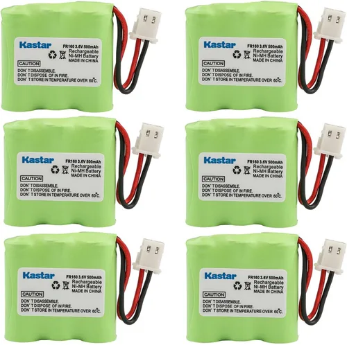 Kastar Paquete de 6 baterías Ni-MH 2/3AAA 3.6V 500mAh de repuesto para Eton Microlink FR160, Eton Scorpion, Eton FRX1 FRX1D radio meteorológica,