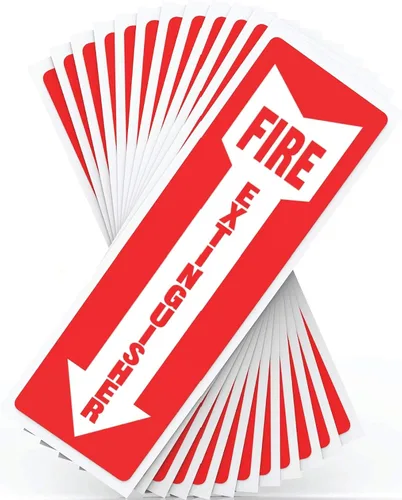 ASSURED SIGNS Letreros de extintor de incendios – Paquete de 12 – 4 x 12 pulgadas – Adhesivos de vinilo resistente a la intemperie para extintor de