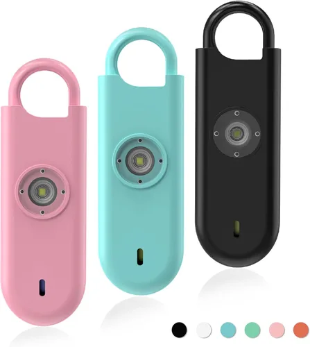 Miniatura 16 de Fauxomor Alarma de Seguridad Personal de 140dB para Mujeres, Paquete de 9 Alarmas de Protección Seguras Llavero con Luz Estroboscópica y Aviso