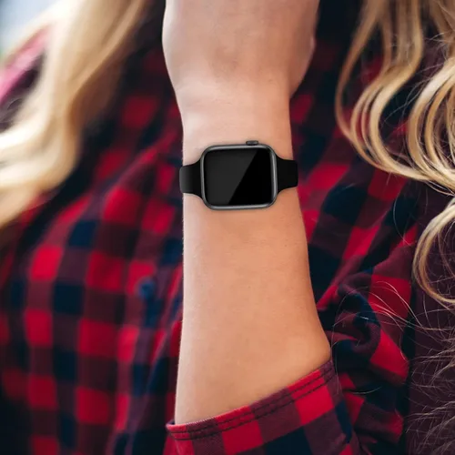Miniatura 6 de Acrbiutu - Correas compatibles con Apple Watch de 38, 40, 41, 42, 44, 45, 46 y 49 mm, delgada, de silicona, para iWatch serie Ultra, 10, 9, 8, 7, 6