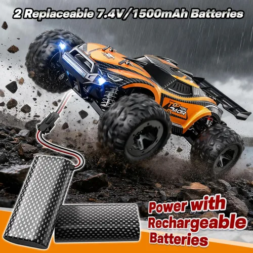 Miniatura 6 de HOMETALL 1:18 Coches RC Rápidos para Adultos - 38+ KPH Coche de Control Remoto Todo Terreno - Camión Monstruo RC de Alta Velocidad 4x4 Todo Terreno