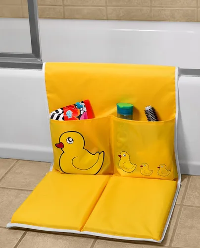 Miniatura 3 de Handy Laundry Almohadilla para rodillas de baño para bebé: la alfombrilla de baño tiene almohadillas gruesas para mayor comodidad y dos bolsillos