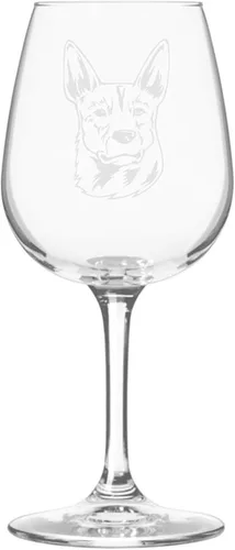 Miniatura 267 de Copa de vino de 12.75 onzas con diseño de perro grabado