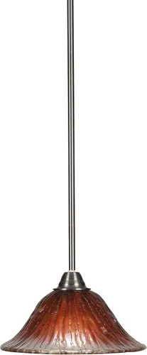 Miniatura 168 de Toltec Lighting Paramount - Mini colgante de 1 luz en acabado negro mate con cristal de arte perla de 7 pulgadas y estilo negro