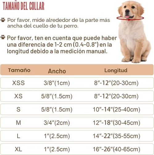 Miniatura 5 de Collar de perro reflectante con hebilla ajustable de nailon de seguridad para perros pequeños, medianos y grandes, rosa M Rosa caliente