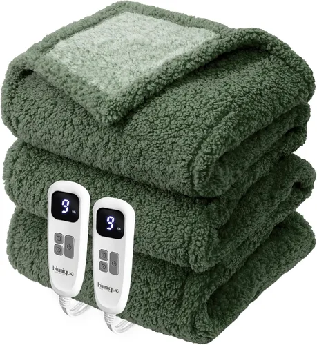 Miniatura 15 de Heated Blanket Electric Blanket Queen - Fast Heating Blanket Throw Dual Control Double Sided Sherpa with 10 Heating Levels & 2-10 Hours Auto Off