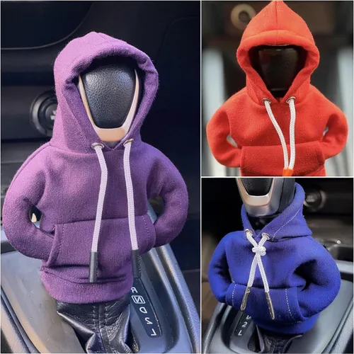 Miniatura 3 de Topaliving Sudadera con capucha para palanca de cambios de automóvil, divertida perilla de palanca de cambios, suéter para invierno, funda