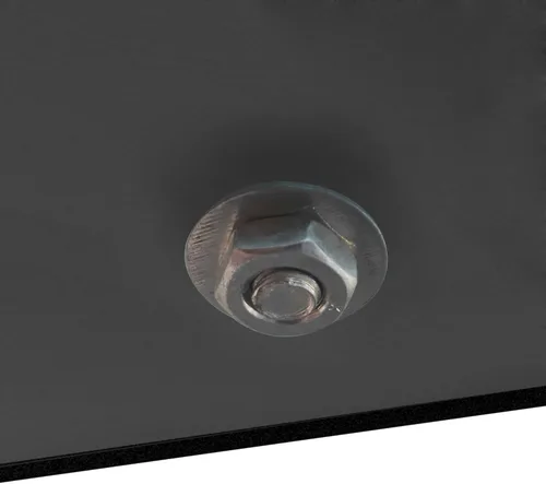 Miniatura 7 de Mesa de centro de vidrio templado para muebles de sala de estar (todo negro)