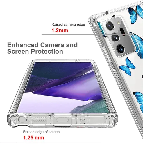 Miniatura 2 de Funda para Galaxy Note 20 Ultra 5G, Samsung Note 20 Ultra para niñas, cuerpo completo, a prueba de golpes, transparente, suave, flexible, funda