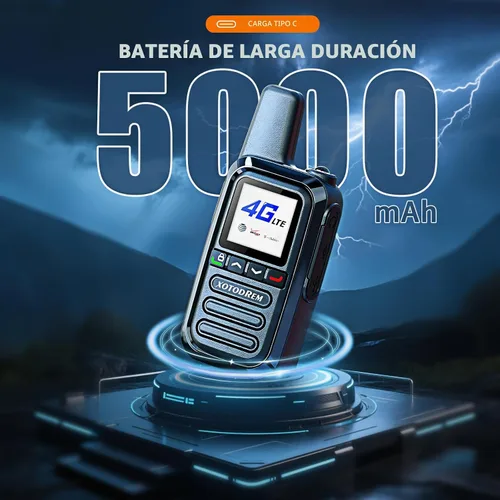Miniatura 4 de Walkie Talkies gratuitos de por vida global Rango ilimitado 4G LTE PoC (Push-to-Talk Over Cellular) Radios nacionales PTT bidireccionales de larga