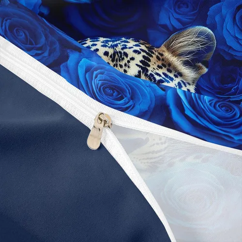 Miniatura 6 de Feelyou Funda de edredón de leopardo, estampado de guepardo, safari, para niños y niñas, funda de edredón de animales salvajes, decoración de Multi