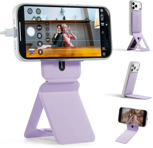 Miniatura 14 de MOFT MOVAS - Billetera con trípode para teléfono, 3 en 1, soporte magnético compatible con NFC, soporte para tarjetas ajustable de cuero vegano