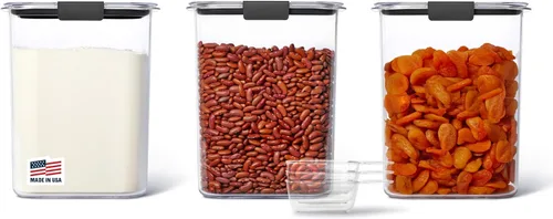 Miniatura 13 de Rubbermaid Brilliance - Recipiente hermético para almacenar alimentos de despensa, fabricado en plástico sin BPA, capacidad de 7,8 tazas, ideal