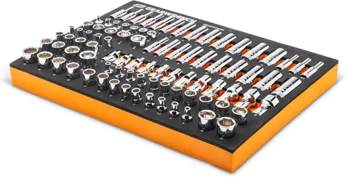 Miniatura 3 de GEARWRENCH Juego de dados métricos Drive Master de 89 piezas de 1/4" en bandeja de almacenamiento de espuma - GWMSSKT14MM