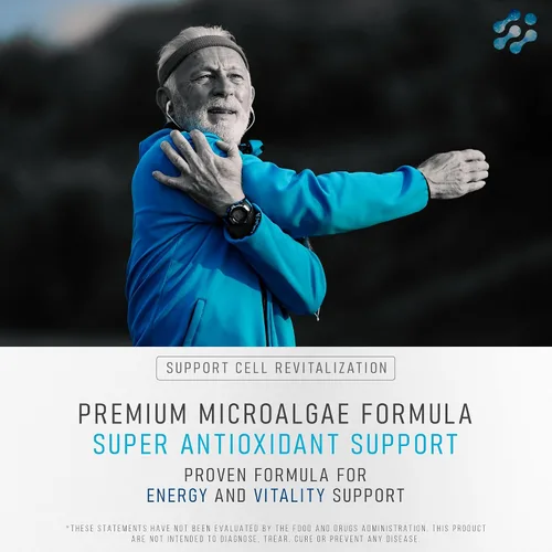 Miniatura 4 de Suplementos de células madre de 500 mg (60 cápsulas) Natural Anti-Envejecimiento y Longevidad Apoyo con Espirulina y Clorella, Impulsa la Renovación