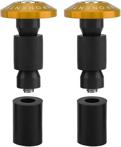 Tapón de agarre para manillar, 0.866 in, 7/8 pulgadas, tapas deslizantes para manillar de motocicleta, para carreras ATV Offroad (dorado)