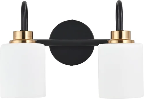 Miniatura 7 de Moderno aplique de pared para dormitorio, latón cepillado, lámpara de pared interior de globo blanco leche, lámpara de pared de vidrio para baño