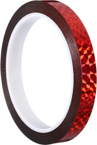 Miniatura 32 de PATIKIL Cinta prisma de 0.2 pulgadas x 55 yardas, adhesivo reflectante holográfico metalizado para detallar decoración de pared, arte de decoración