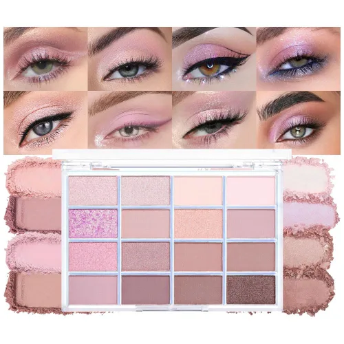 Miniatura 28 de CAKAILA Paleta de sombra de ojos mate de 10 colores, color gris y gris topo, paleta de sombra de ojos neutra, paleta de maquillaje de larga