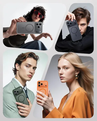 Miniatura 294 de TOCOL Funda para iPhone 11, compatible con Magsafe, protección completa de cámara, imanes integrados, protección contra caídas, funda translúcida