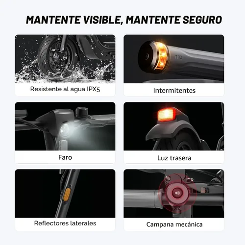 Miniatura 6 de NIU Electric Scooter for Adult - KQi 1PRO 100 200 Series E Scooter w/Suspension, 500-700W Peak Power, 14-33 Max Miles, Top 15-20 MPH, Portable