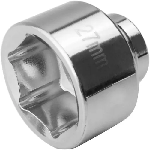 Enchufe de 27 mm de 6 Puntos, Llave de Filtro de Aceite de Perfil Bajo, Herramienta de Eliminación de Tapa de Filtro de Aceite de 3/8" de Servicio