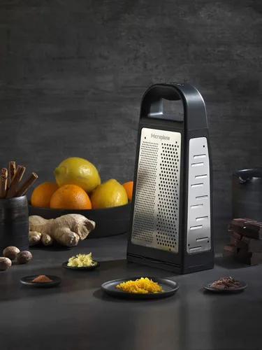 Miniatura 4 de Microplane Elite - Rallador de cinco cuchillas con base de taza medidora, cinco superficies de rejilla incluyendo cinta fina, gruesa, de doble cara