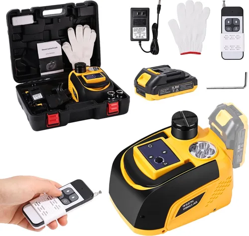 TYAYT Gato eléctrico para automóvil de 18 V, 5 toneladas, inalámbrico, gato hidráulico para automóvil, con batería portátil, kit de cambio de