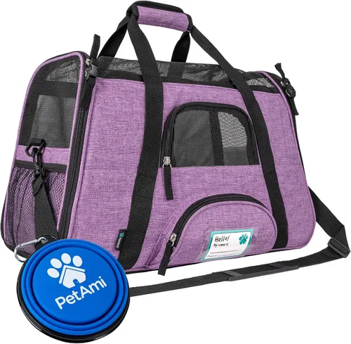 Miniatura 17 de PetAmi Transportador de mascotas aprobado por aerolíneas para gatos, transportador de perros de lados suaves para perros pequeños, suministros