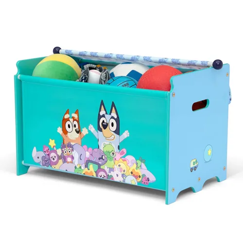 Miniatura 4 de Delta Children – Caja de juguetes Bluey con tapa de tela retráctil