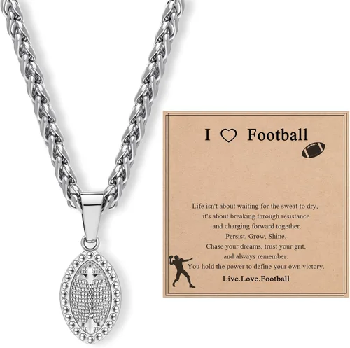 Miniatura 13 de Collar con colgante deportivo para hombres, mujeres, adolescentes, fútbol, baloncesto, béisbol, fútbol, deportes, regalos para fanáticos del