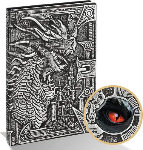 Miniatura 14 de Cuaderno de escritura de 3D Dragón DND, libro de cuero de fantasía D&D para regalos de Dungeons and Dragons, accesorios para amantes de RPG Nerdy DM