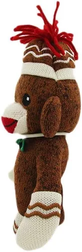 Miniatura 3 de Plushland Adorable calcetín de pan de jengibre de 6 pulgadas, perfecto para niños, adorno de Navidad de marionetas de color claro y vivo