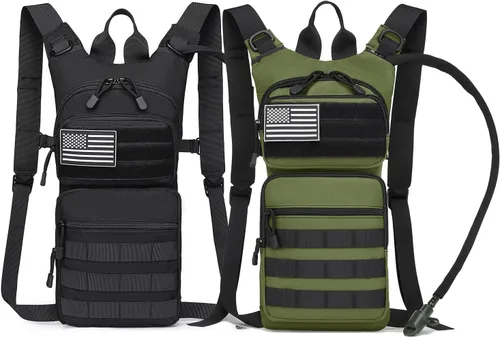 Miniatura 6 de Mochila de hidratación con aislamiento bolsa de agua con vejiga de 3 l de TPU, mochila táctica Molle de hidratación para senderismo, ciclismo, correr