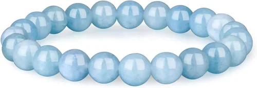 Miniatura 143 de Crystal Vibe Pulseras de cuentas de 0.315 in para mujeres y hombres, pulseras de cristal con piedras preciosas naturales, tamaño elástico ajustable