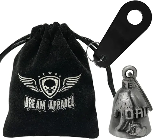 Miniatura 2 de Dream Apparel Campana de Motocicleta Ángel Guardián Aleja Gremlins, Campana de Motociclista para Hombres Mujeres Motociclistas, Regalo de Buena