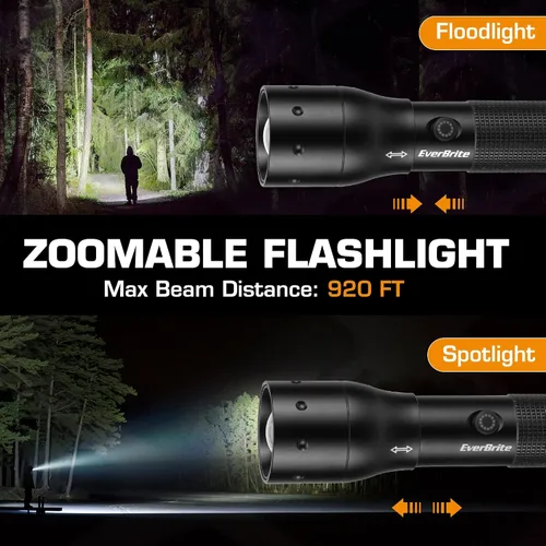 Miniatura 3 de EverBrite Linterna EDC de 2500LM recargable, luz LED súper brillante con función de memoria, indicador de encendido y 3 modos de luz, una potente
