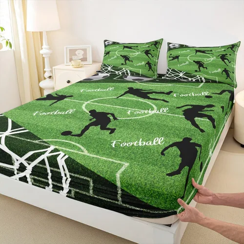 Miniatura 8 de Homewish Axolotl - Sábana bajera ajustable Kawaii para niños, tamaño individual, juego de ropa de cama de teñido anudado con pintura de acuarela