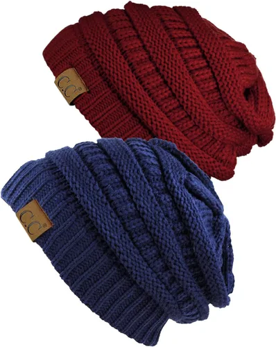 Miniatura 74 de Gorro a la moda de tejido suave abultado, cálido y elástico de C.C