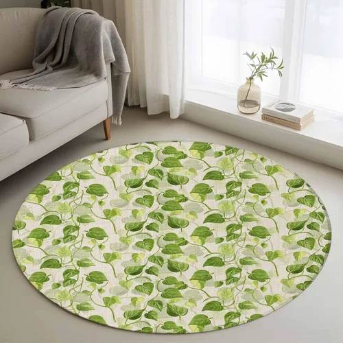 Miniatura 13 de 5x8 Area Rugs for Living Room, Spring Leaves Non-Slip Area Rugs for Living Room Bedroom Entryway, Abstract Retro Color Pastoral Plants Washable